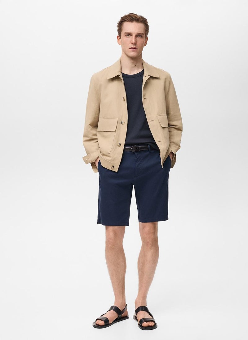 Slim-Fit Chino Bermuda Shorts