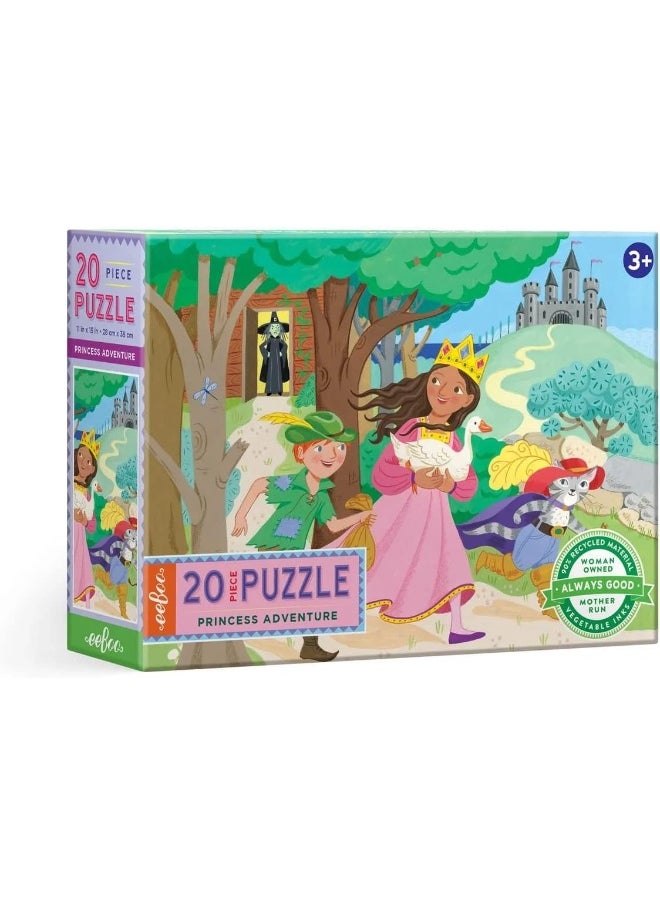 eeBoo Princess Adventure 20 Piece Big Puzzle
