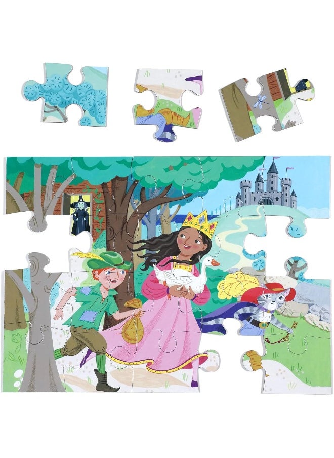 eeBoo Princess Adventure 20 Piece Big Puzzle