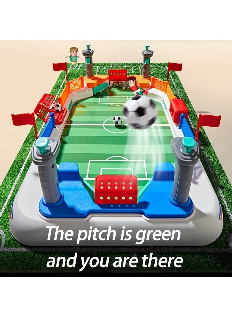 Interactive Table Football Game for Youngsters 2 in 1 Parent-Youngsters Puzzle Board Game Plastic Frame, Luck Based Soccer Toy for Boys Ages 3-8, Football Toys