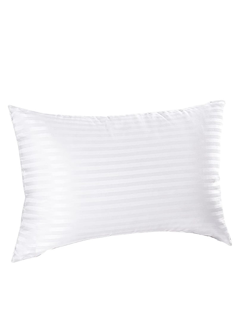 Cotton Pillow White Stripe Fabric 50X90cm Made in Uae