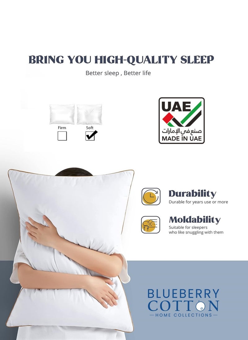 Golden Edge Pillow - Single Piping Pillow 50x70cm Made in UAE