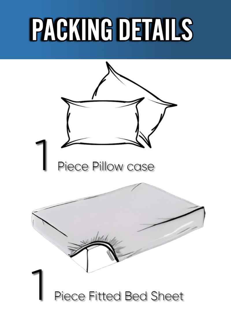 White Striped Cotton Bed Sheet Sets 3 Piece Set Deep Pocket 120x200+15cm