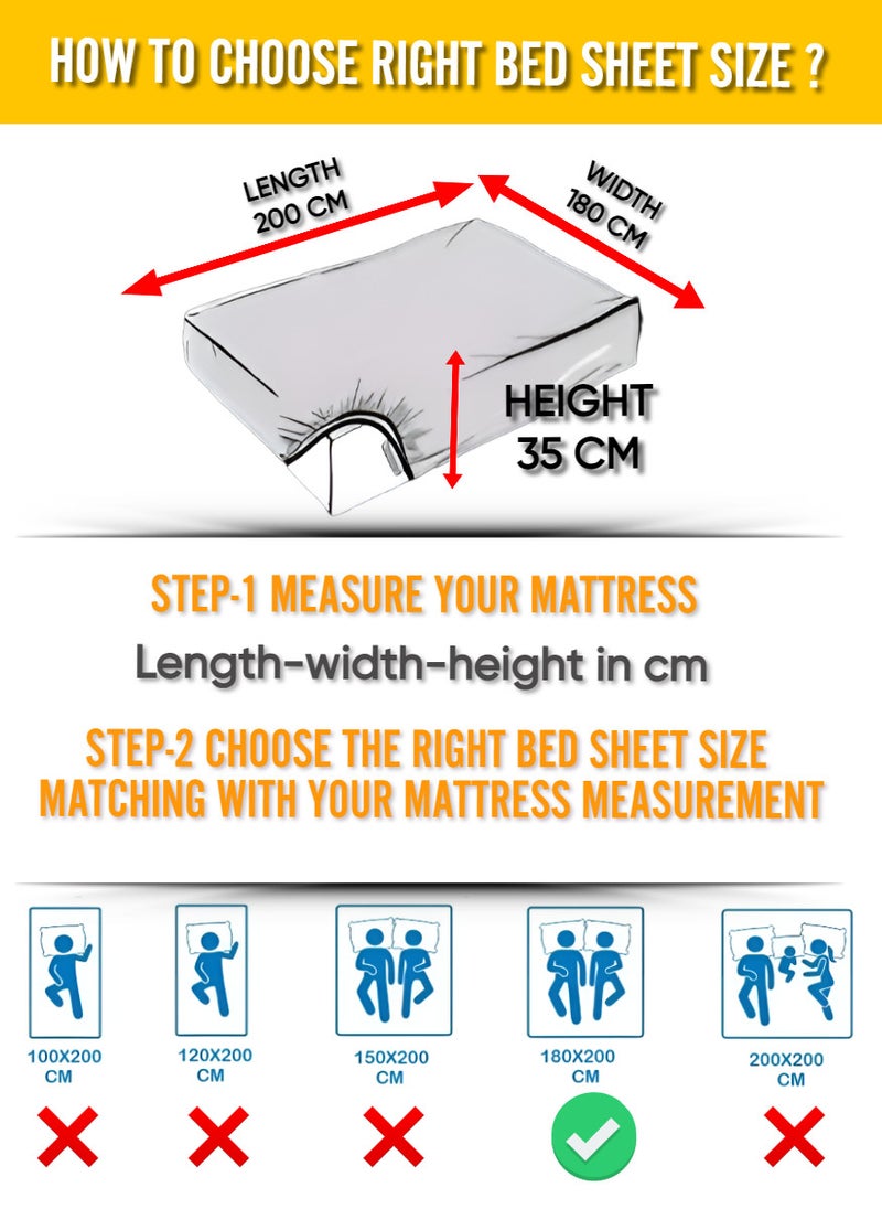 Faded Pink Striped Design Bed Sheet Set Deep Pocket Machine Washable 180x200+35cm