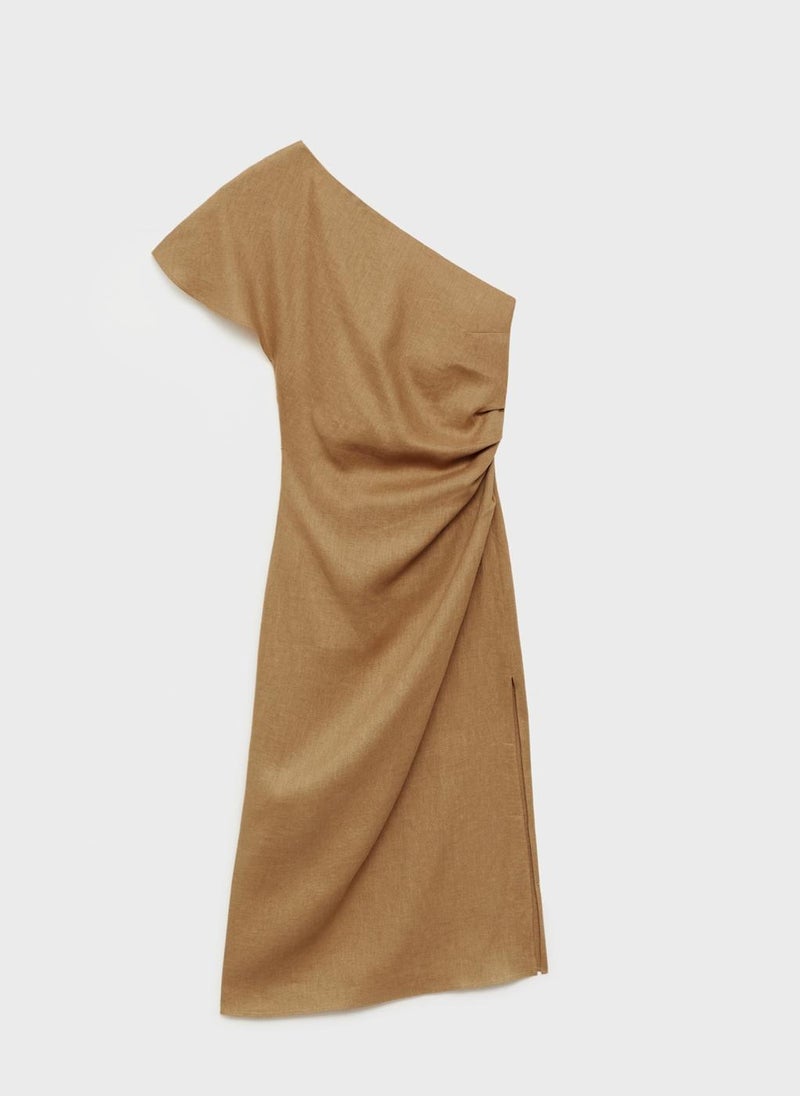 Asymmetric Linen Dress