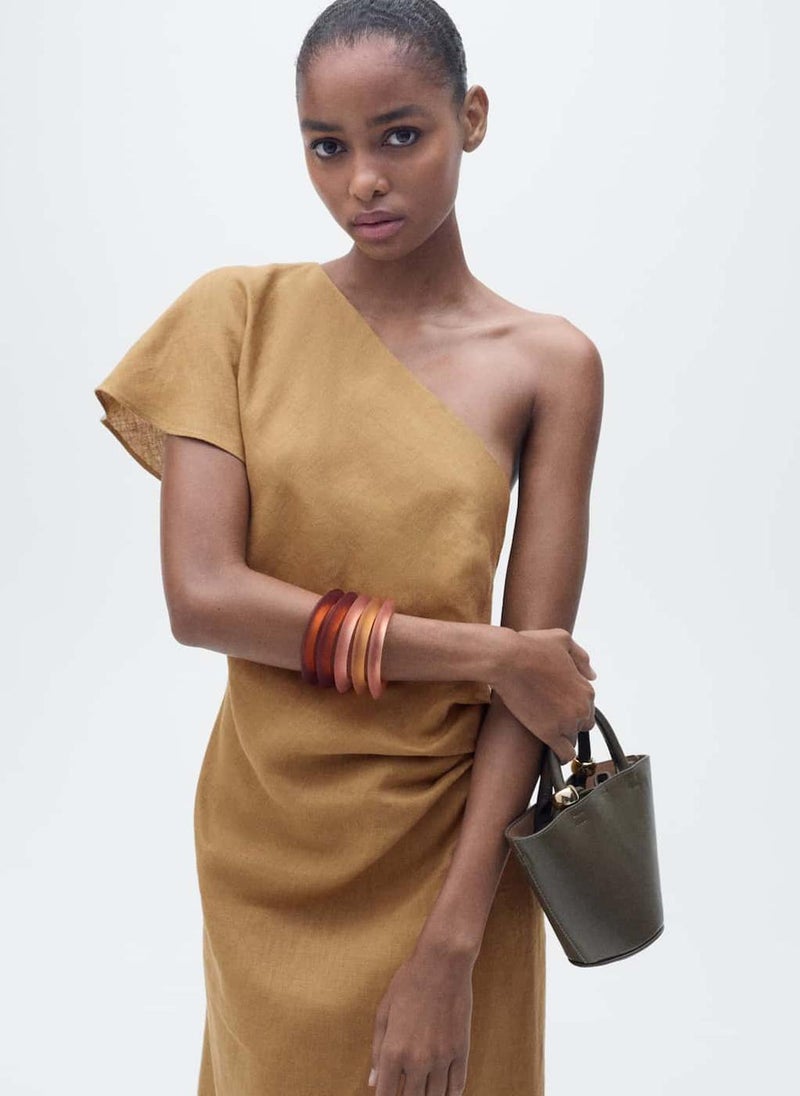 Asymmetric Linen Dress