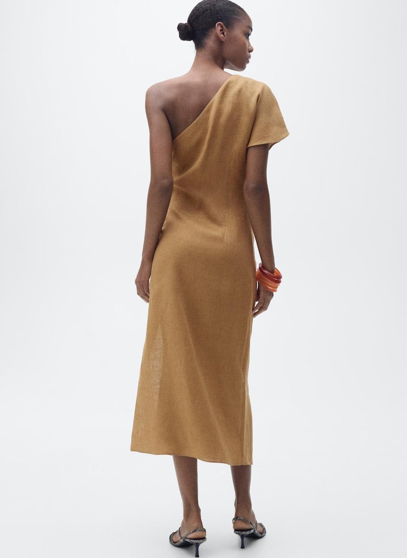 Asymmetric Linen Dress