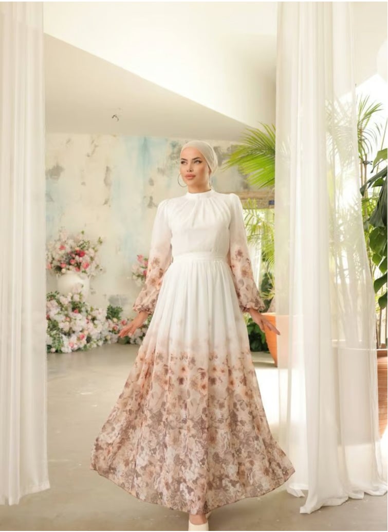 Elegant fully lined chiffon dress