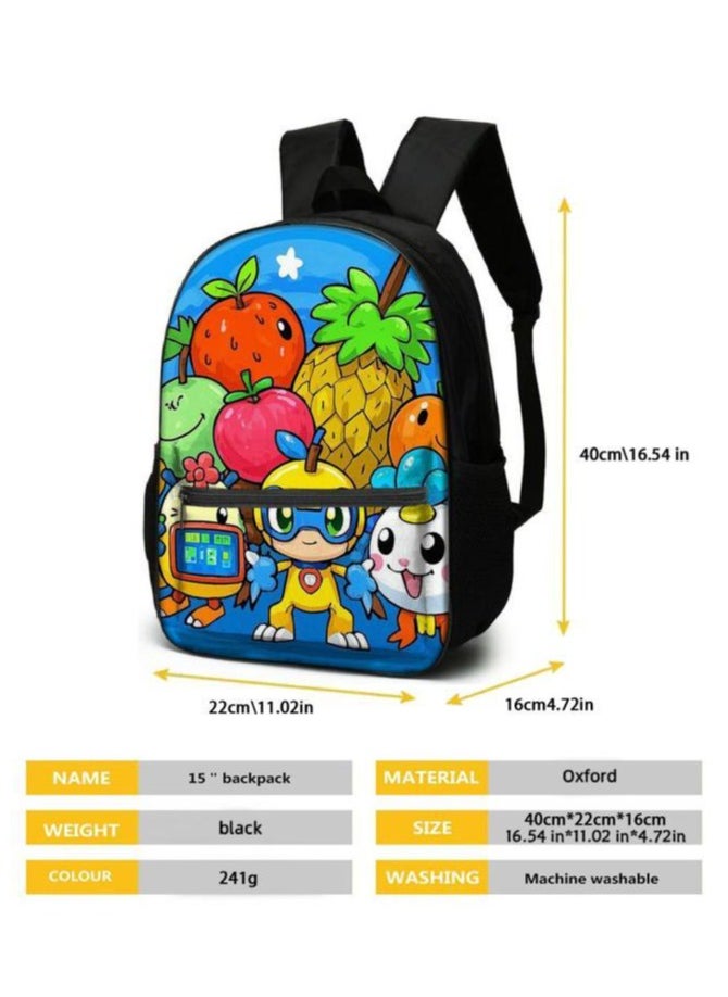 Cartoon three-piece schoolbag with zipper - 815