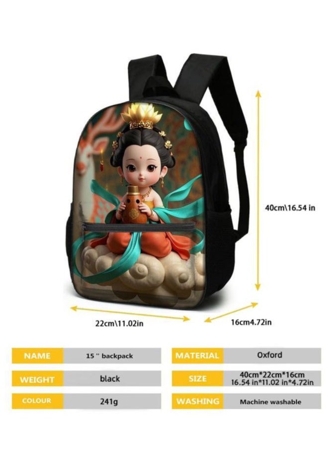 Cartoon three-piece schoolbag with zipper - 244