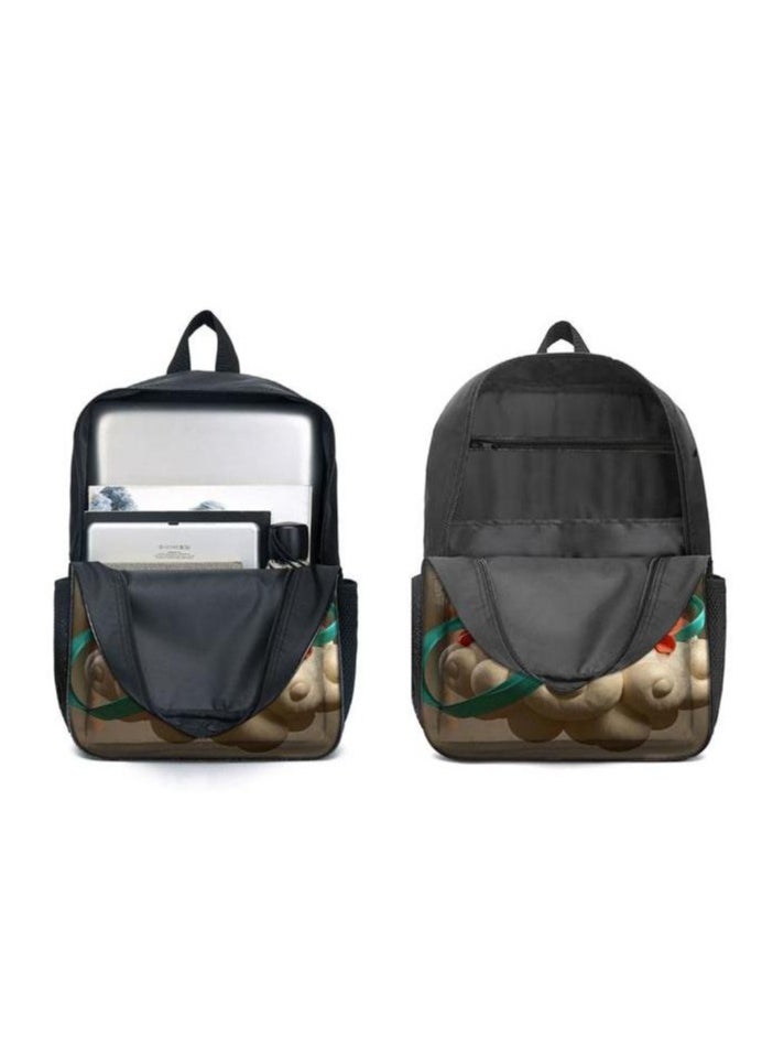 Cartoon three-piece schoolbag with zipper - 244