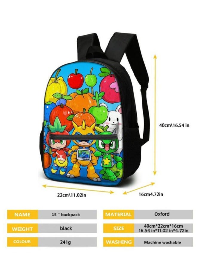 Cartoon three-piece schoolbag with zipper - 237