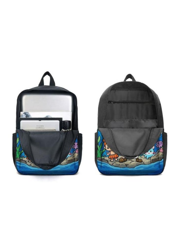 Cartoon three-piece schoolbag with zipper - 219
