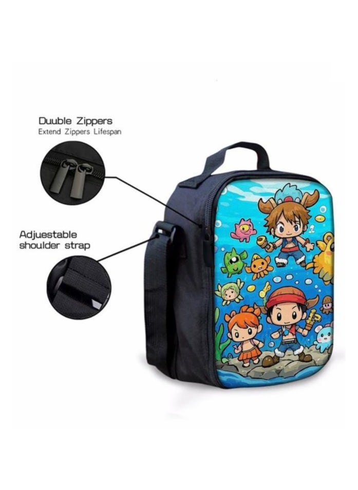 Cartoon three-piece schoolbag with zipper - 219