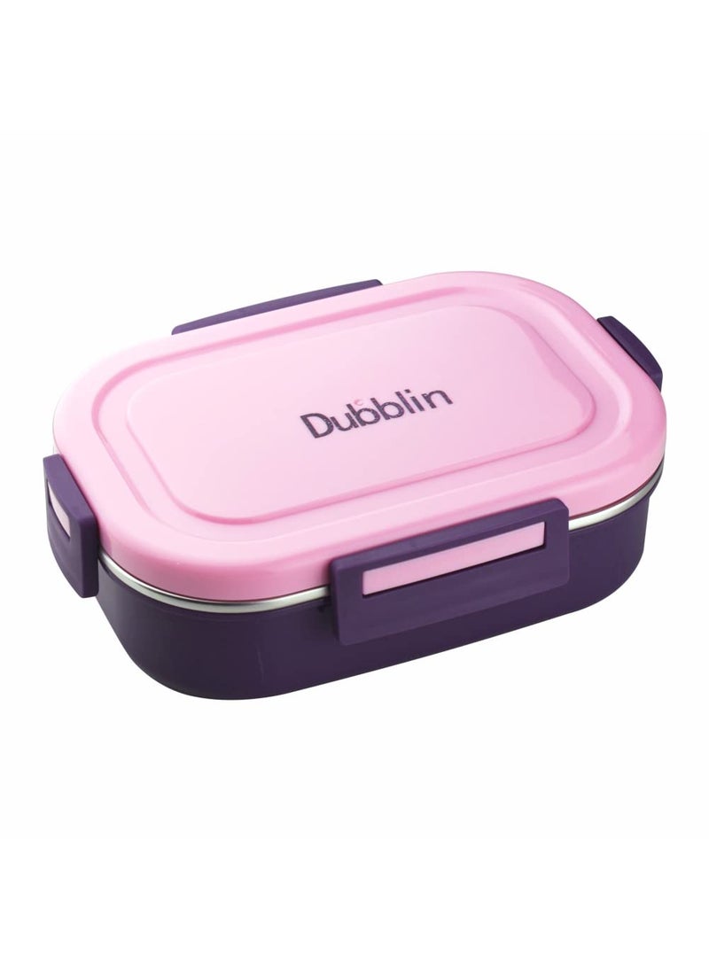 DUBBLIN Candy Stainless Steel Lunch Box Insulated Airtight Spill Proof with Spoon, sabzi Container Inside, 750 ml, Pink
