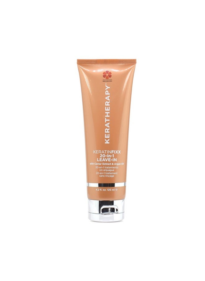 KERATHERAPY Keratin Infused KeratinFIXX 20-in-1 Leave-in, 4.2 fl. oz., 125 ml - Smoothing Leave in Conditioner Transforms Your Hair with 20 Benefits in 1 Easy Step - With Caviar Extract, & Argan Oil