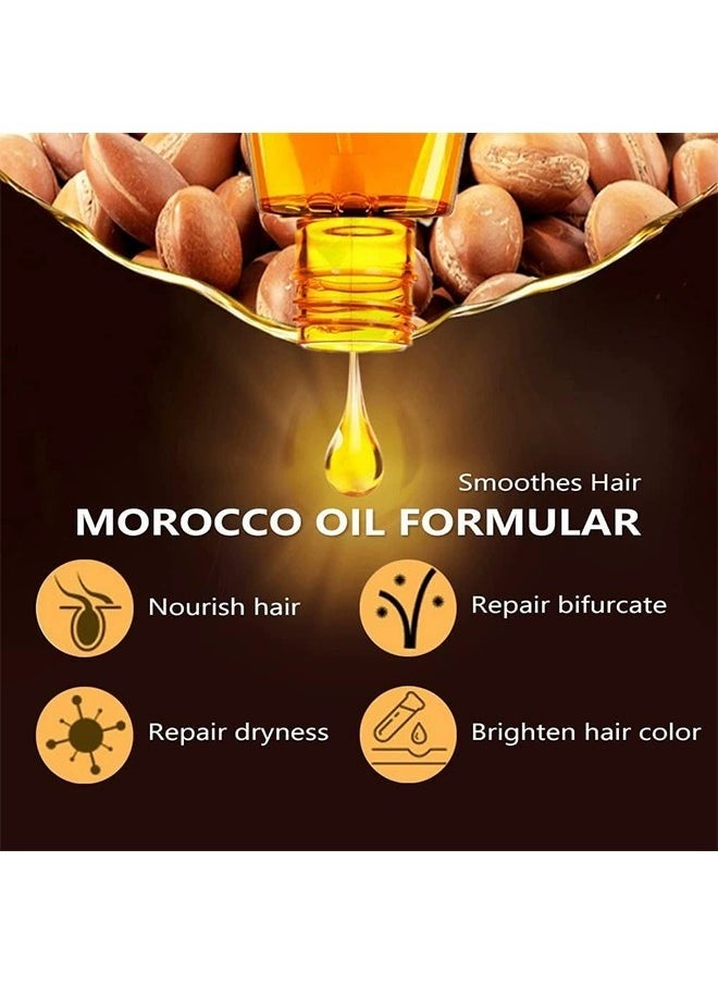 Treatment Moroccan Hair Oil, Original Argan Oil Serum, Nourish Frizzy Hair, Smooth and Shiny Hair Conditioner, for All Hair Types 100ML