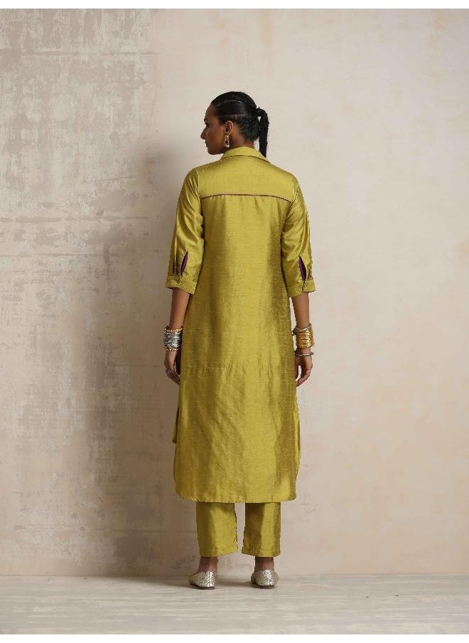 Green Shirt Kurta Set