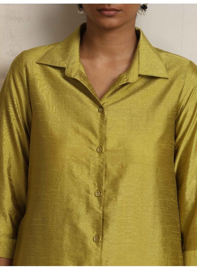 Green Shirt Kurta Set
