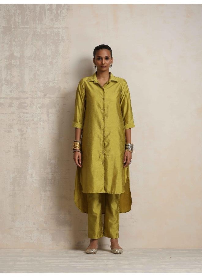 Green Shirt Kurta Set