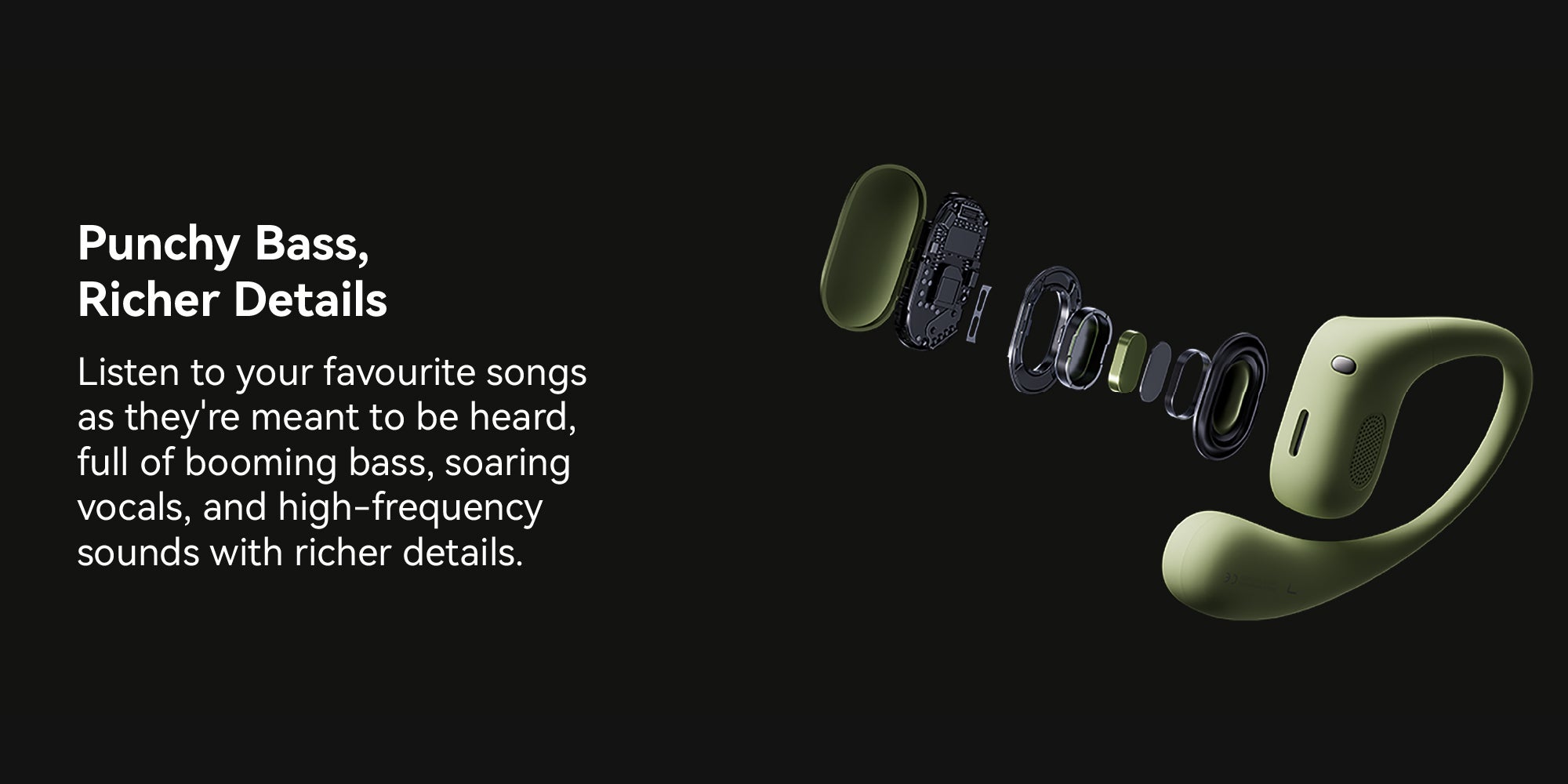 FreeArc Open-Ear Earbuds, Bluetooth Earphones with Sterling Sound, Secure Fit and Comfort, IP57 Water Resistance, 28 Hours Playtime, Sports Earphones, iOS, Android, Windows FreeArc Grey