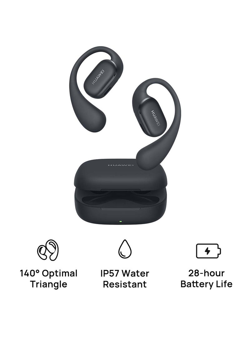 FreeArc Open-Ear Earbuds, Bluetooth Earphones with Sterling Sound, Secure Fit and Comfort, IP57 Water Resistance, 28 Hours Playtime, Sports Earphones, iOS, Android, Windows FreeArc Black
