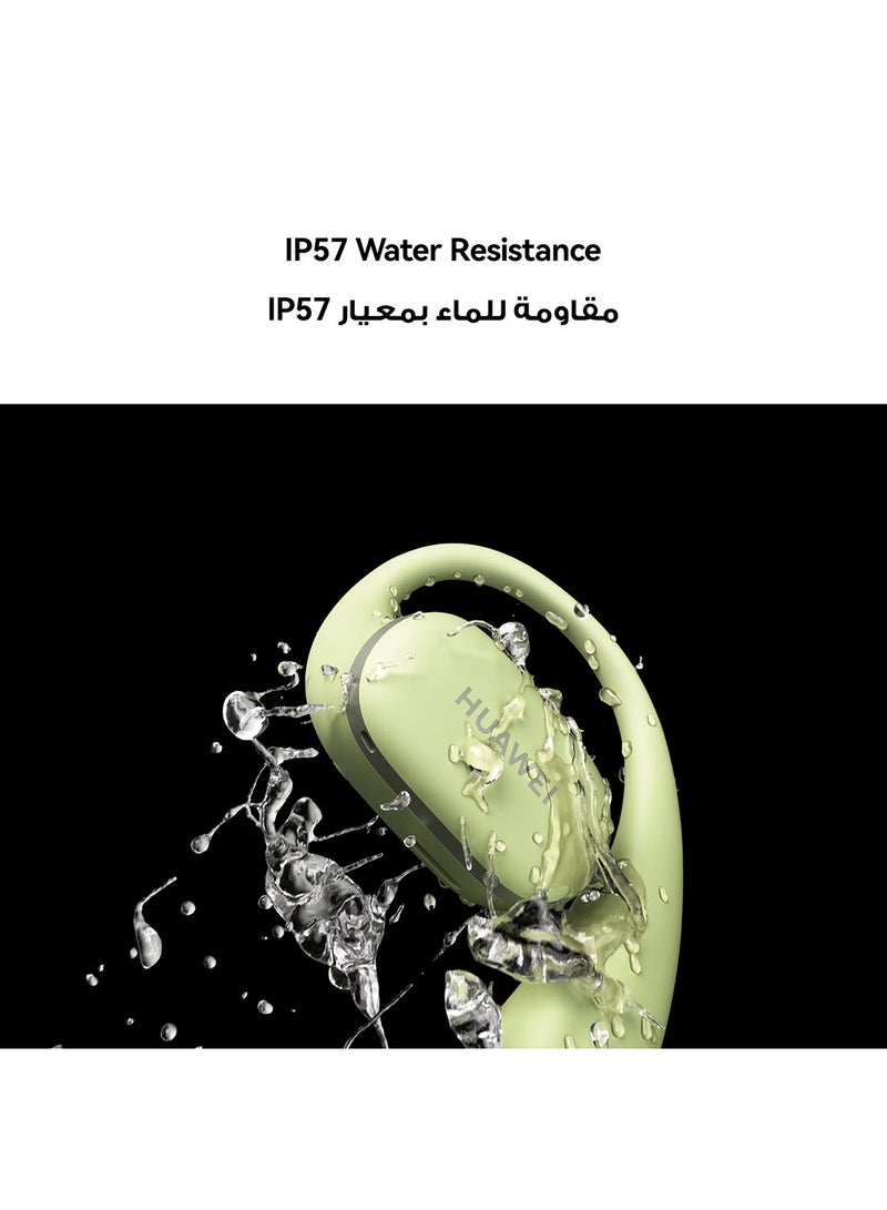 FreeArc Open-Ear Earbuds, Bluetooth Earphones with Sterling Sound, Secure Fit and Comfort, IP57 Water Resistance, 28 Hours Playtime, Sports Earphones, iOS, Android, Windows FreeArc Green