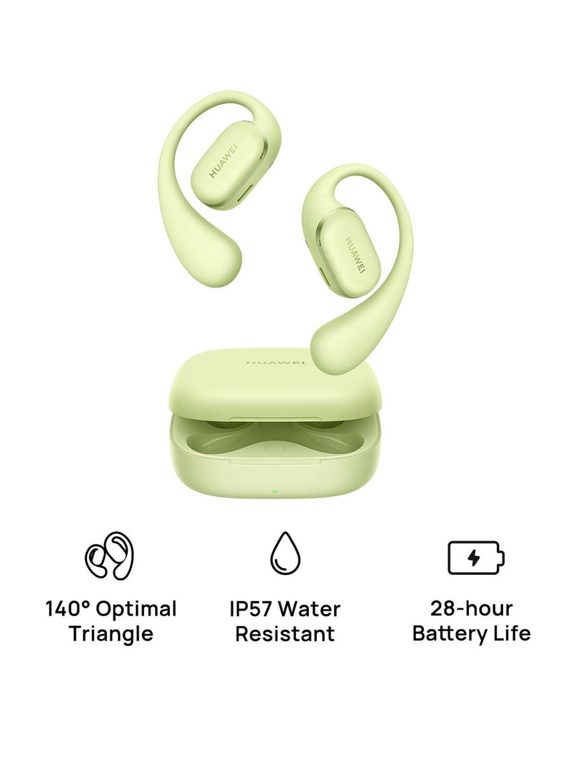 FreeArc Open-Ear Earbuds, Bluetooth Earphones with Sterling Sound, Secure Fit and Comfort, IP57 Water Resistance, 28 Hours Playtime, Sports Earphones, iOS, Android, Windows FreeArc Green