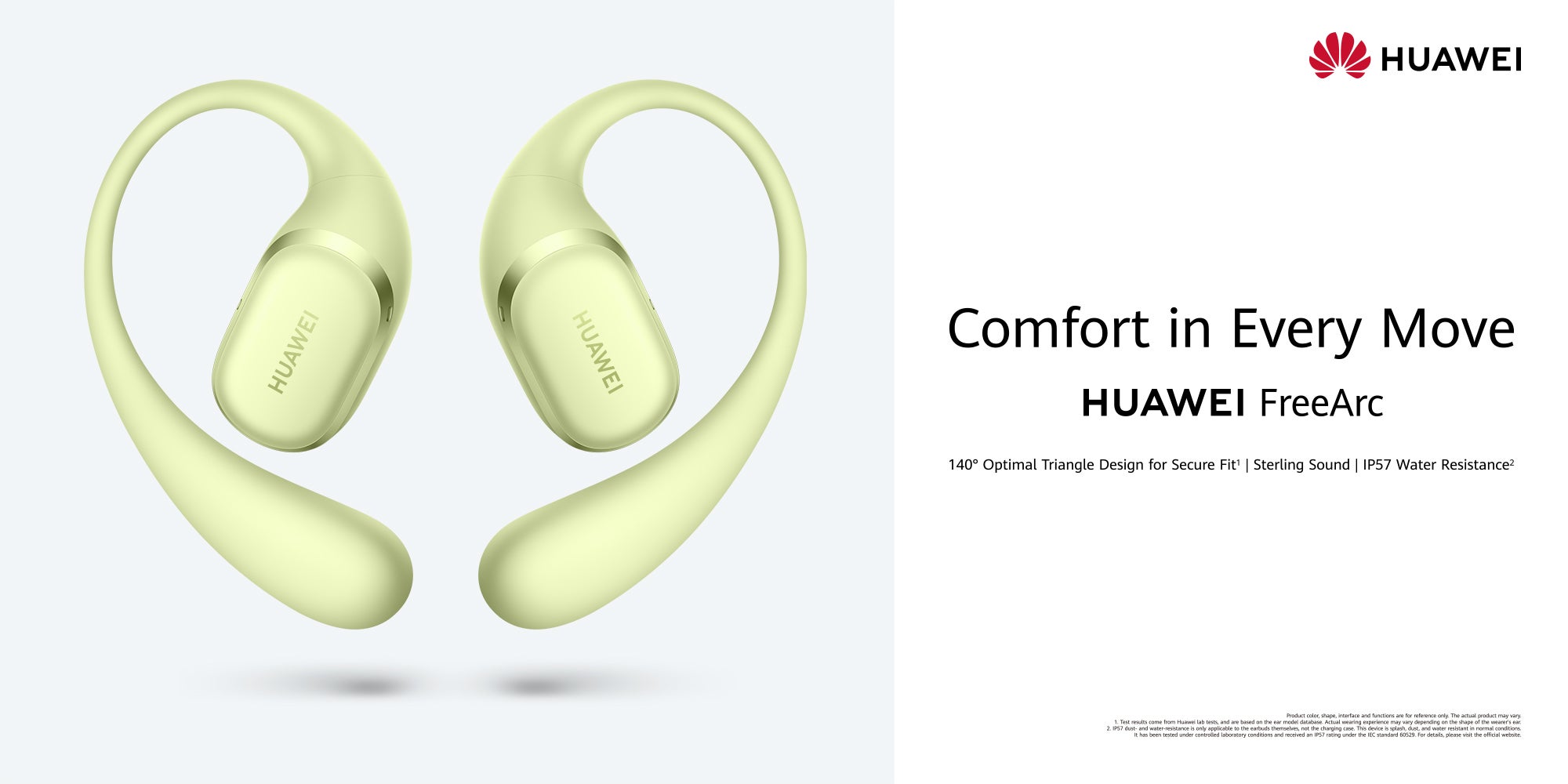 FreeArc Open-Ear Earbuds, Bluetooth Earphones with Sterling Sound, Secure Fit and Comfort, IP57 Water Resistance, 28 Hours Playtime, Sports Earphones, iOS, Android, Windows FreeArc Green