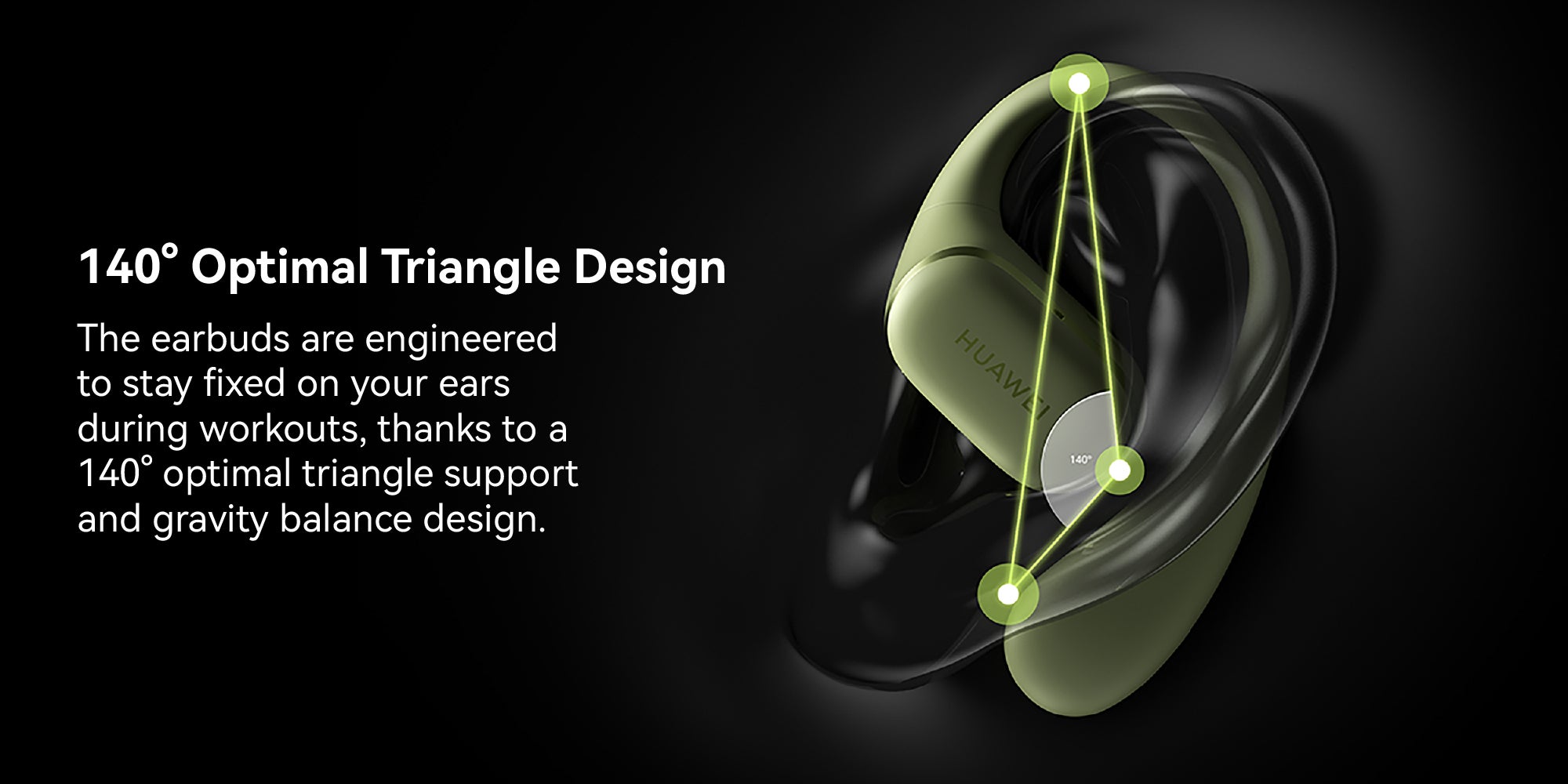 FreeArc Open-Ear Earbuds, Bluetooth Earphones with Sterling Sound, Secure Fit and Comfort, IP57 Water Resistance, 28 Hours Playtime, Sports Earphones, iOS, Android, Windows FreeArc Green
