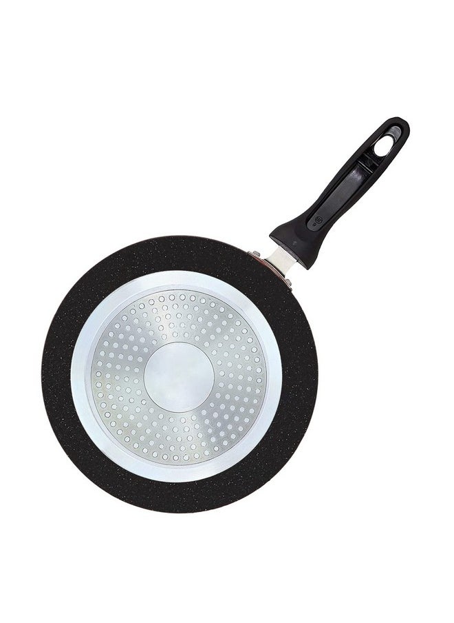 Xtend Non-Stick FRYPAN with 2-Way Spatter Finish Induction Flat Base 24cm Frying Pan/Saute Pan/Pot Pan with Steel Lid
