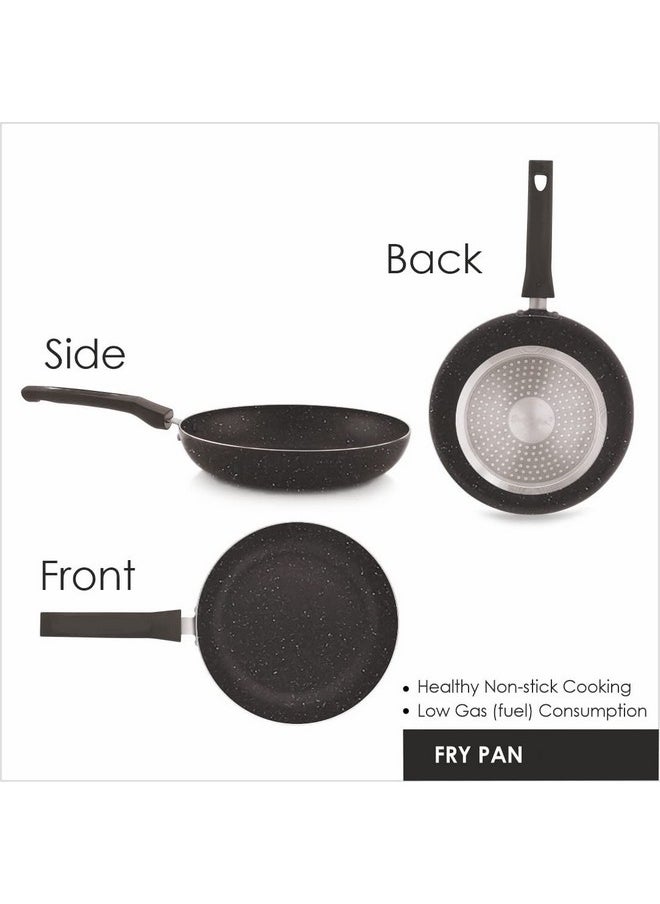 Xtend Non-Stick FRYPAN with 2-Way Spatter Finish Induction Flat Base 24cm Frying Pan/Saute Pan/Pot Pan with Steel Lid