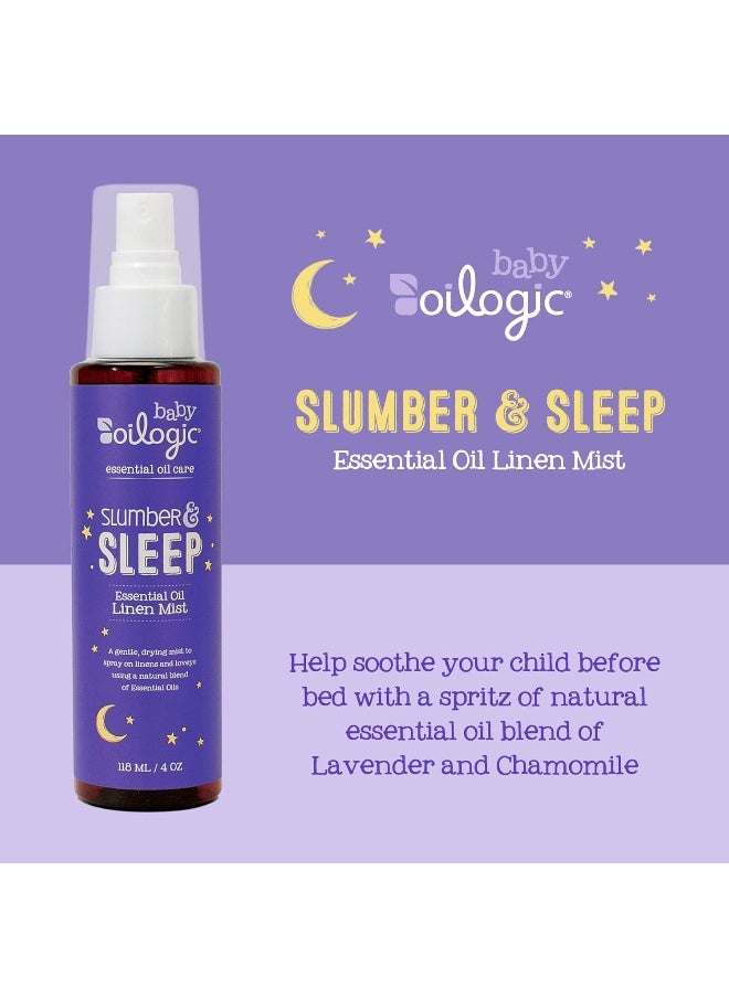 Slumber & Sleep Spray For Babies & Toddlers - Relaxing, Calming & Soothing Room Aromatherapy Fabric & Linen Mist With 100% Pure & Natural Essential Oil Blend - Lavender & Chamomile Oil Blend