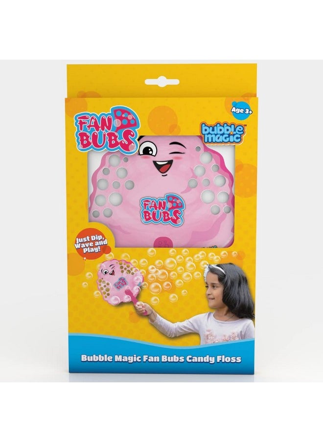 Bubble Magic Fan Bubs Candy Floss, Bubble Solution with Hand Fan for The Kids 3 Year and Above, Multicolor, FB50016