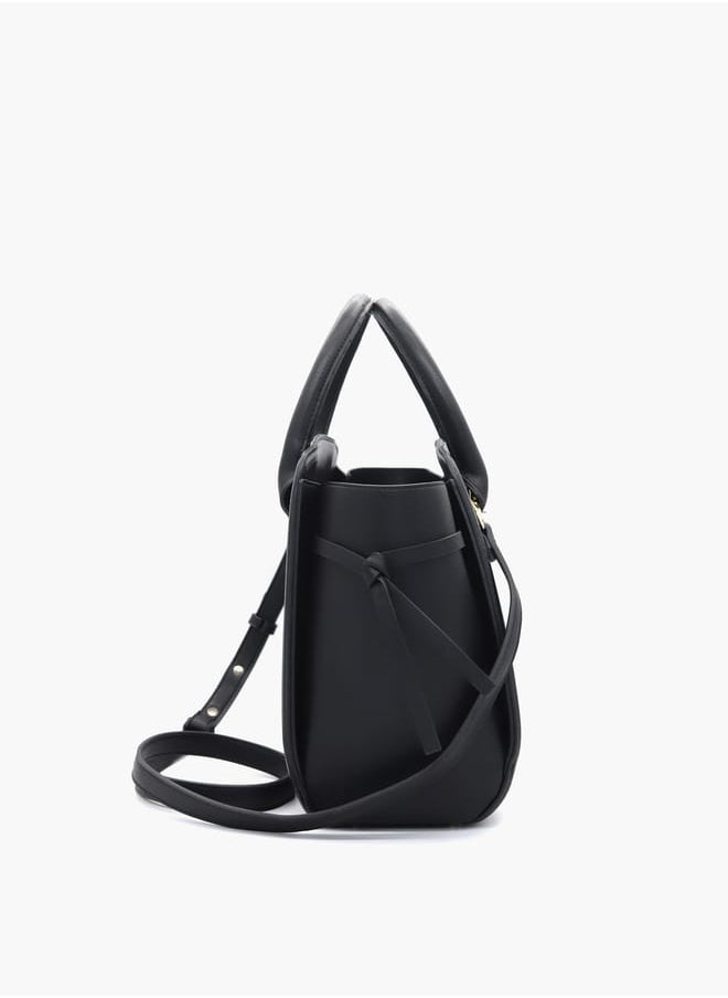 Solid Shopper Bag with Adjustable Strap