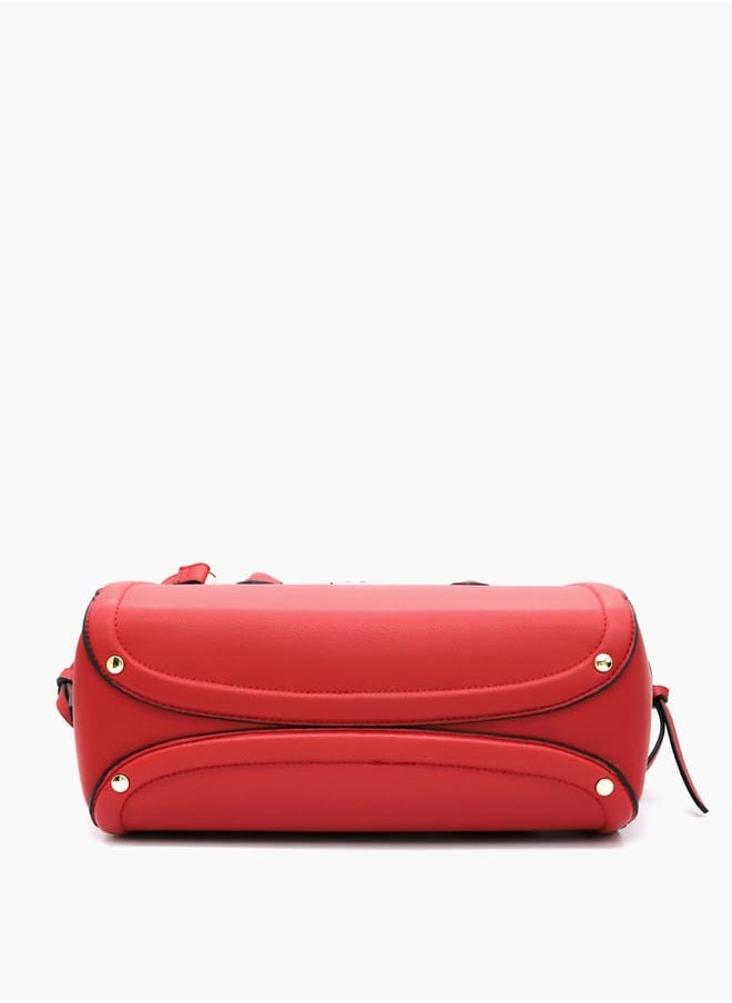 Solid Shopper Bag with Adjustable Strap