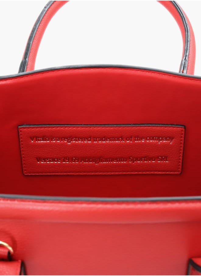 Solid Shopper Bag with Adjustable Strap