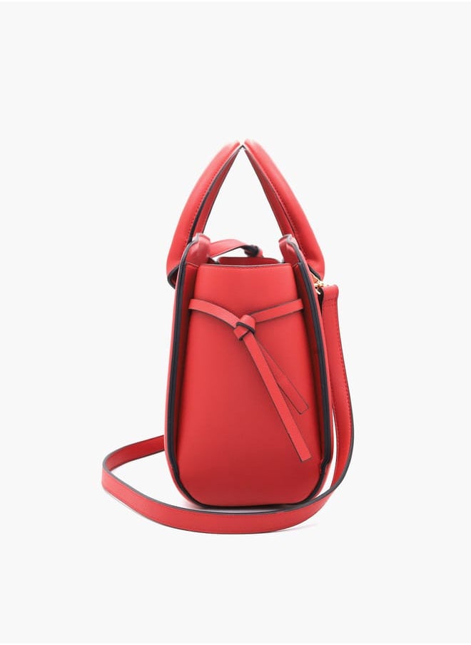 Solid Shopper Bag with Adjustable Strap