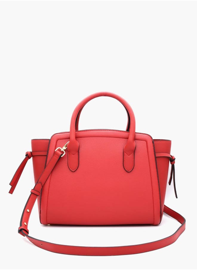 Solid Shopper Bag with Adjustable Strap