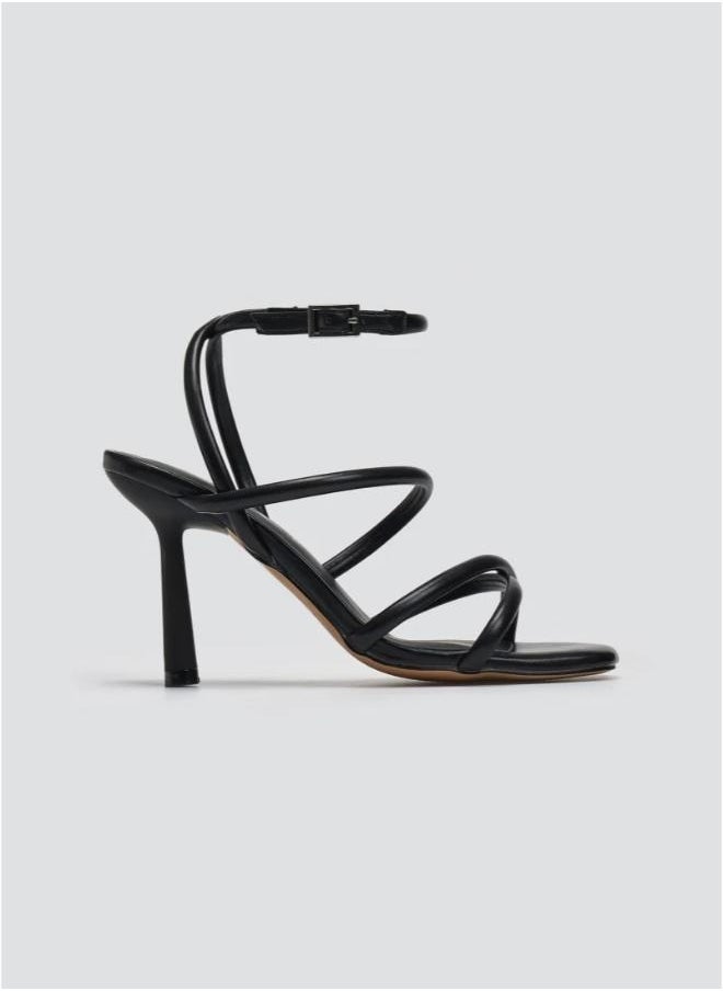 Onlamina-1 Pu Ankle Strap Heeled Sandals