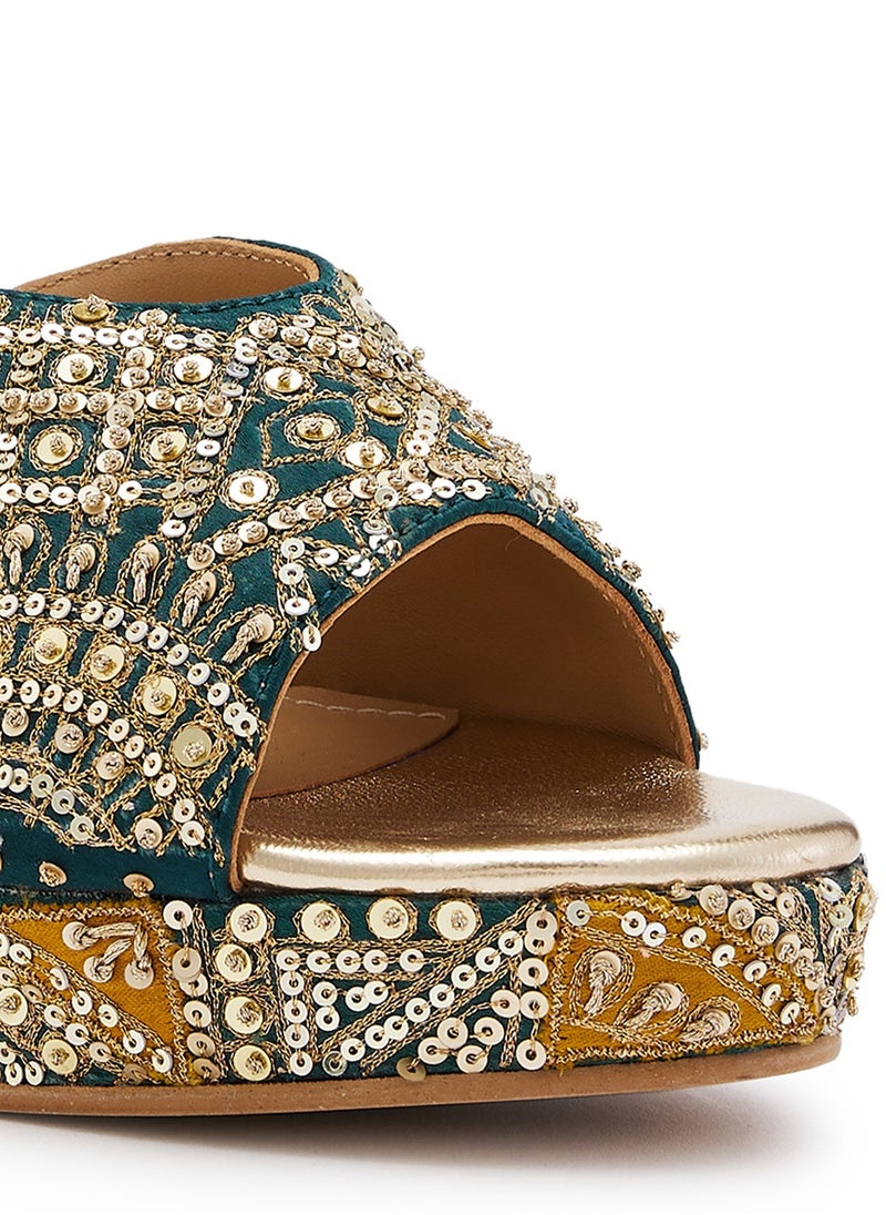 Anaar Heer Heer Platform Sandals, Womens Festive, Special Occasion and Partywear Premium Sandals