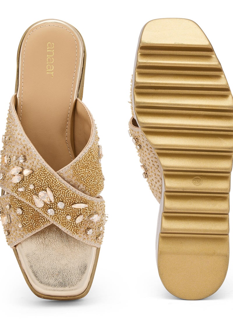 Anaar Glam Factory Sandals, Womens Festive, Special Occasion and Partywear Premium  Sandals