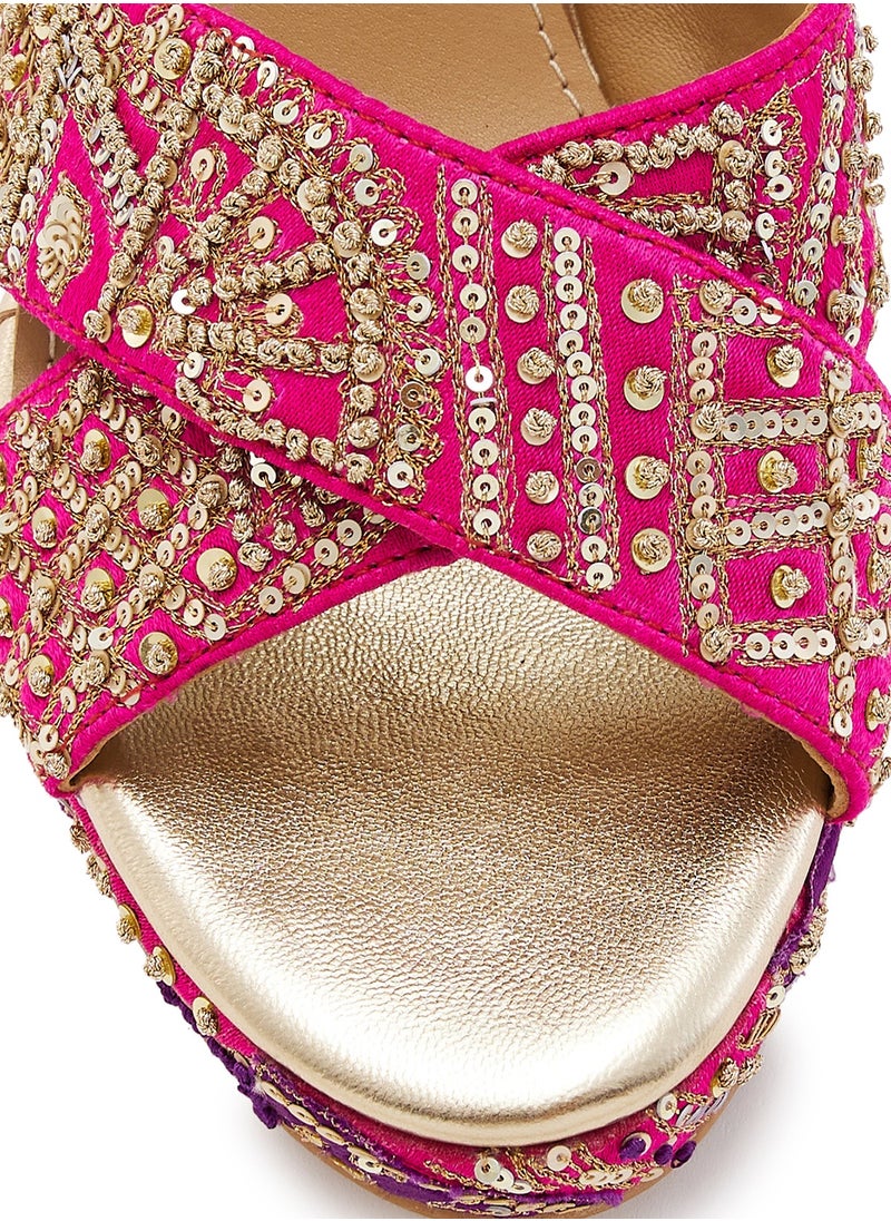 Anaar Maahi Platform Sandals, Womens Festive, Special Occasion and Partywear Premium Sandals
