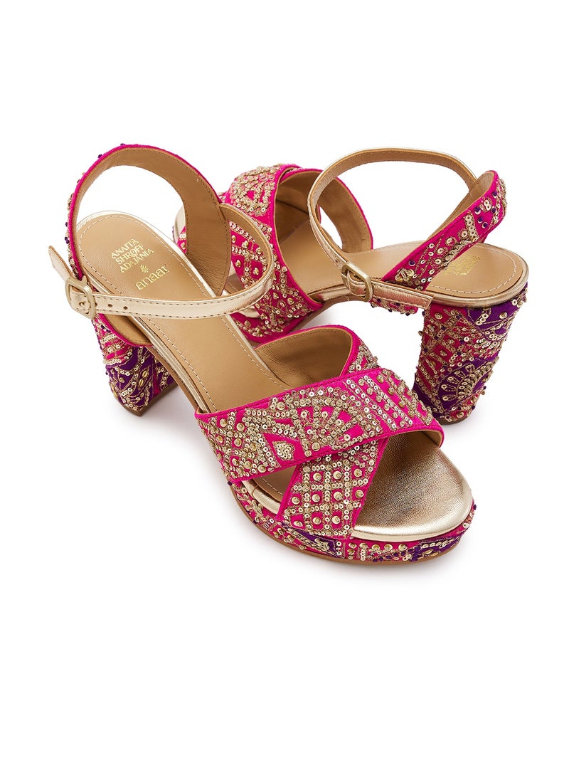 Anaar Maahi Platform Sandals, Womens Festive, Special Occasion and Partywear Premium Sandals