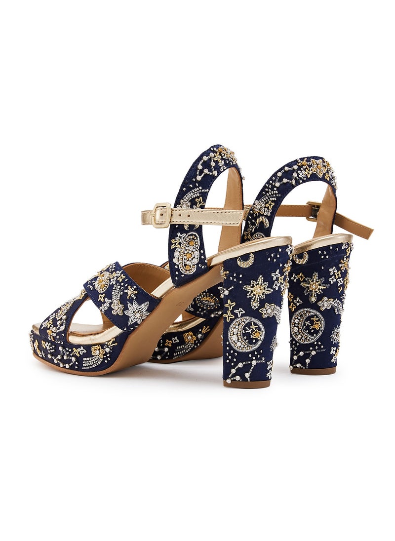 Anaar Starstruck Platform Sandals, Womens Festive, Special Occasion and Partywear Premium Sandals