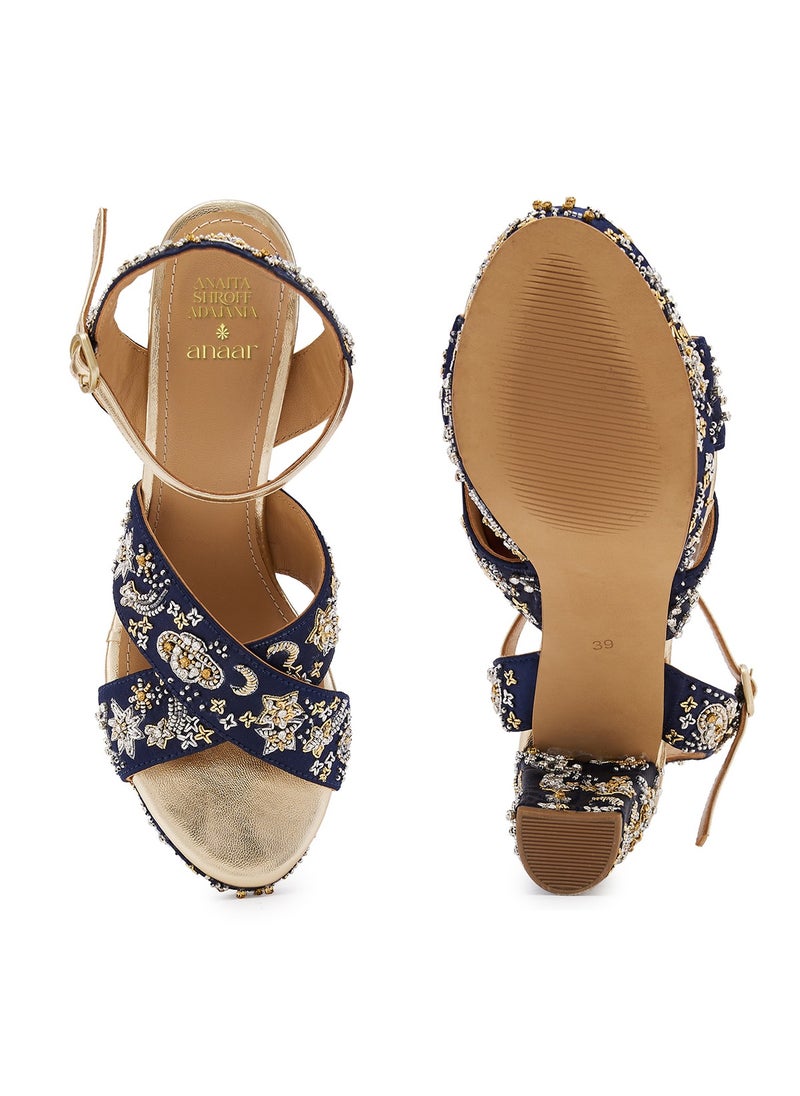 Anaar Starstruck Platform Sandals, Womens Festive, Special Occasion and Partywear Premium Sandals