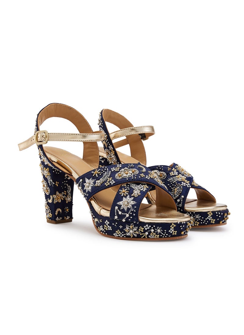 Anaar Starstruck Platform Sandals, Womens Festive, Special Occasion and Partywear Premium Sandals