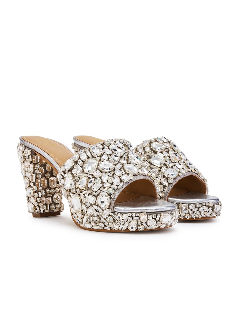 Anaar It Girl Platform Sandals, Womens Festive, Special Occasion and Partywear Premium Sandals