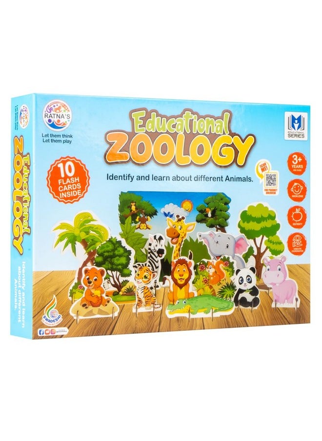 Ratna's Zoology to Create 3D Jungle with Printed Wooden Cutouts Learning & Educational Game for Kids & Toddlers