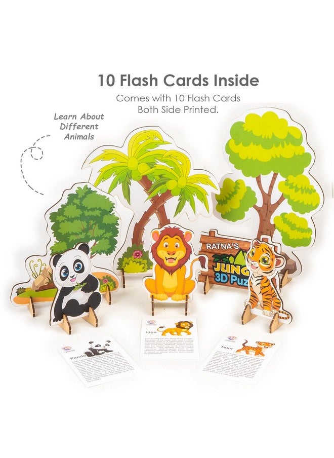 Ratna's Zoology to Create 3D Jungle with Printed Wooden Cutouts Learning & Educational Game for Kids & Toddlers